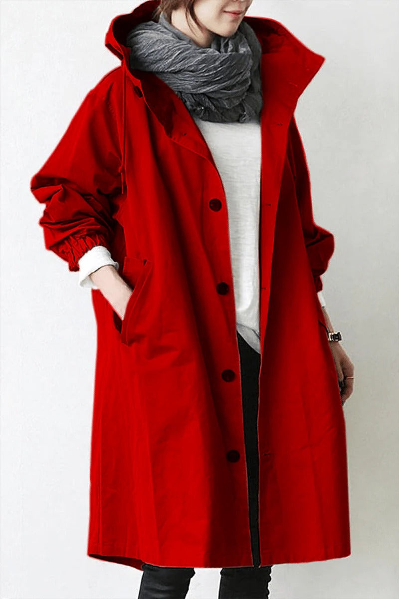 Hooded Waterproof Trench Coat