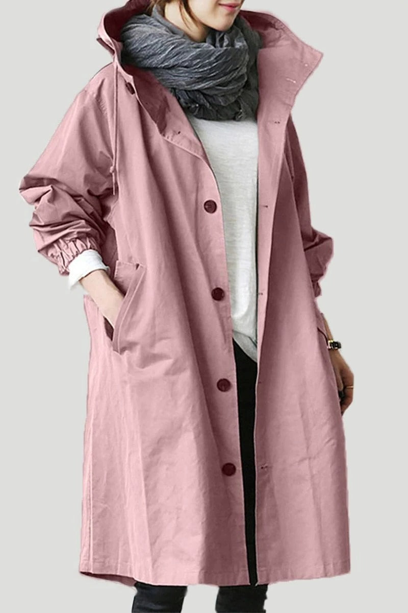 Hooded Waterproof Trench Coat